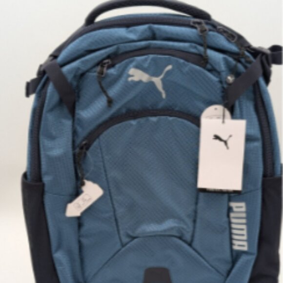 PUMA Challenger Backpack Fully Padded 15” Laptop Pocket Blue. NEW - Picture 1 of 5